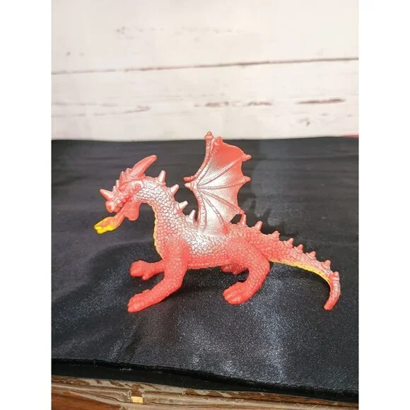 Set Of 5 Dinosaur & Dragon Figurines - Vibrant Colors - Collectible Plastic Toys - Picture 9 of 11